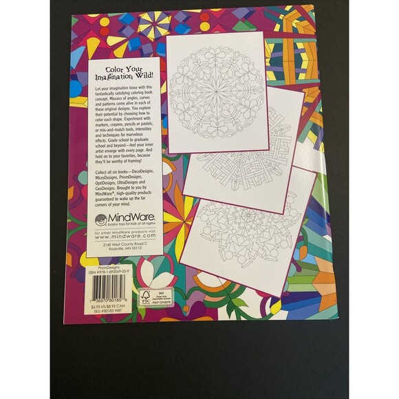 Adult and Children Coloring Book PRISM DESIGNS USA MindWare Imagination - Picture 2 of 5
